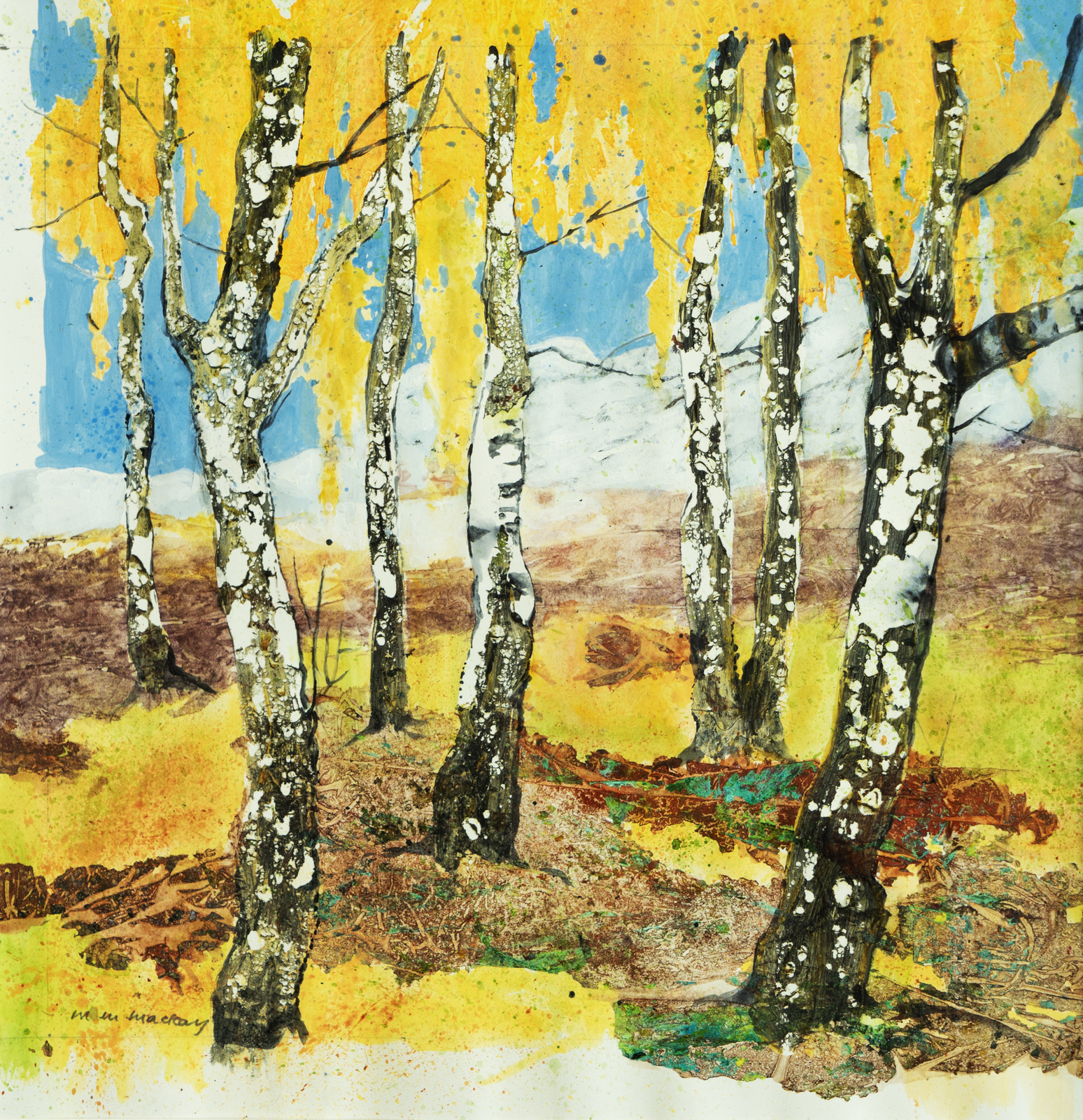 Autumn Birch, a painting by Mary Crawford